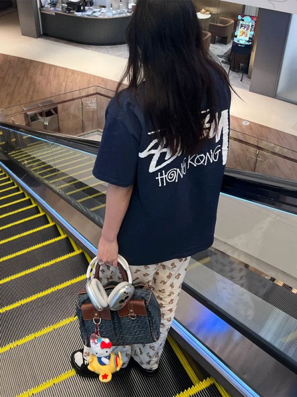 夏季新款寬鬆印花短袖T恤女上衣情侶