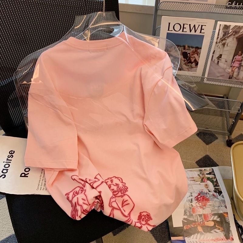 原創潮牌美式高街vintage情侶裝上衣休閒寬鬆短袖T恤男女
