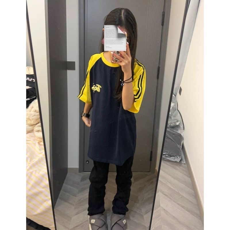 刺秀 羅紋領口純棉200克精梳緊密賽絡紡短袖t恤女