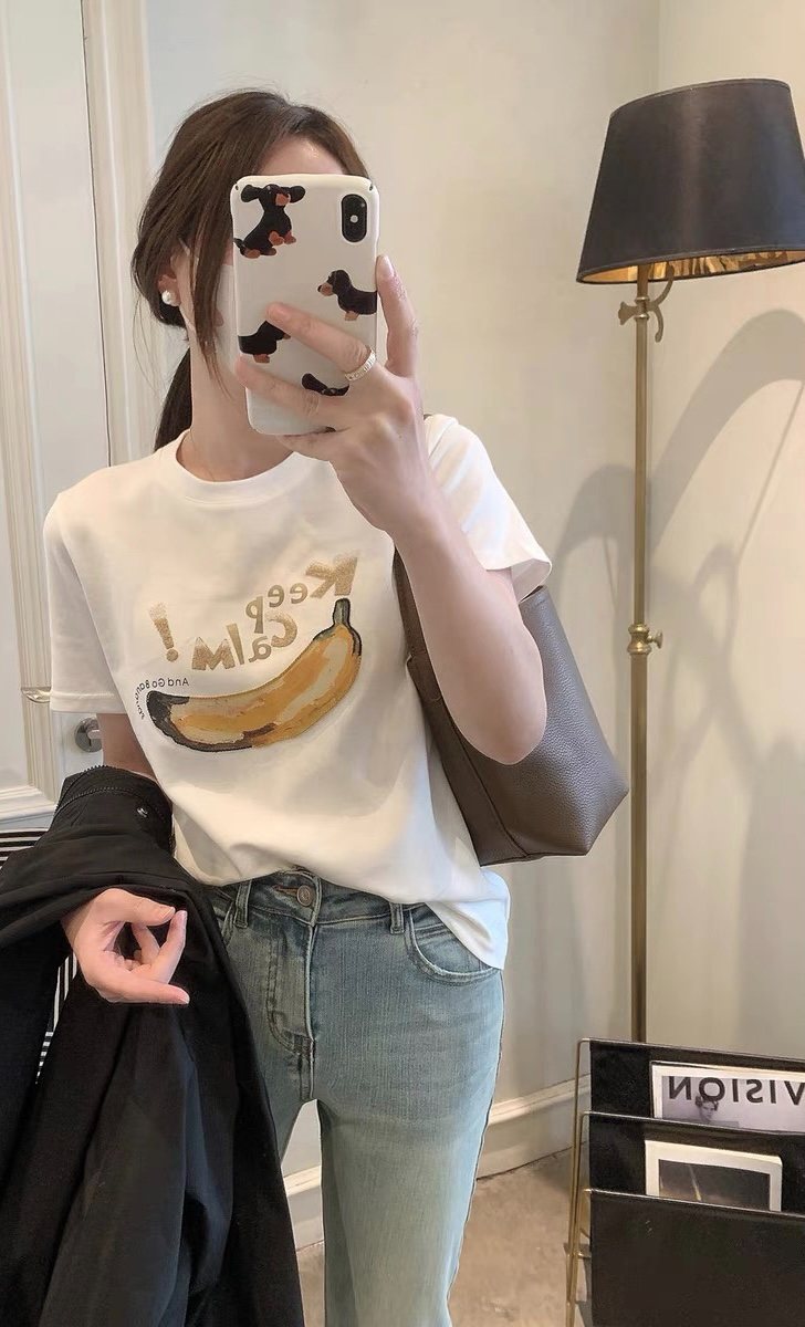 新款女裝韓版時尚立體印花減齡純棉短袖t恤上衣女潮