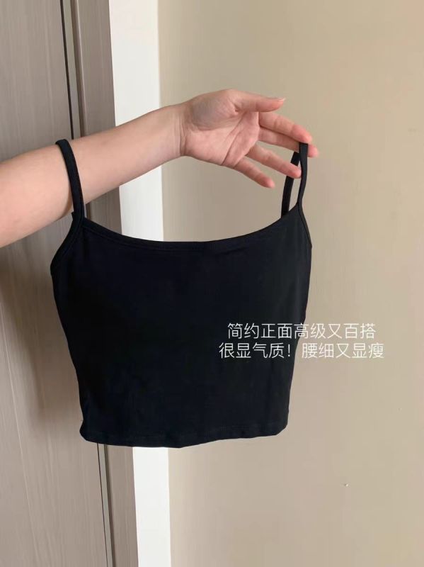 版型真的很贊~純欲吊帶背心女內搭外穿美背文胸一體內衣打底上衣