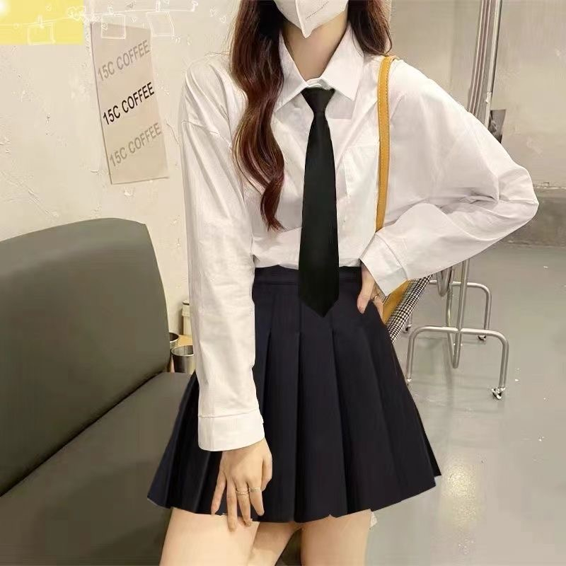校服jk制服風學生短袖白襯衫運動會學院風套裝班服女式畢業服