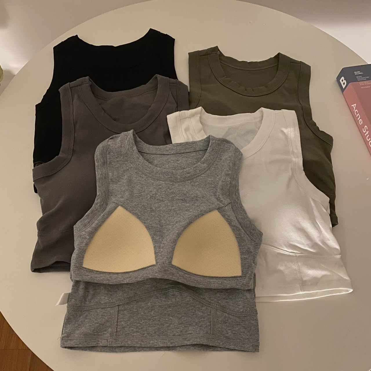 純色內搭運動短款吊帶背心女修身裹胸打底美背抹胸