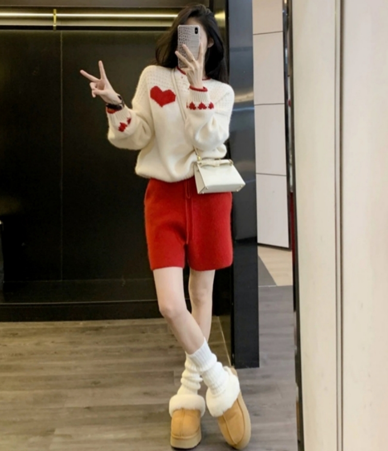官圖2024年春款韓國東大門網紅同款GLYP潮牌針織衫休閒套裝毛衣女
