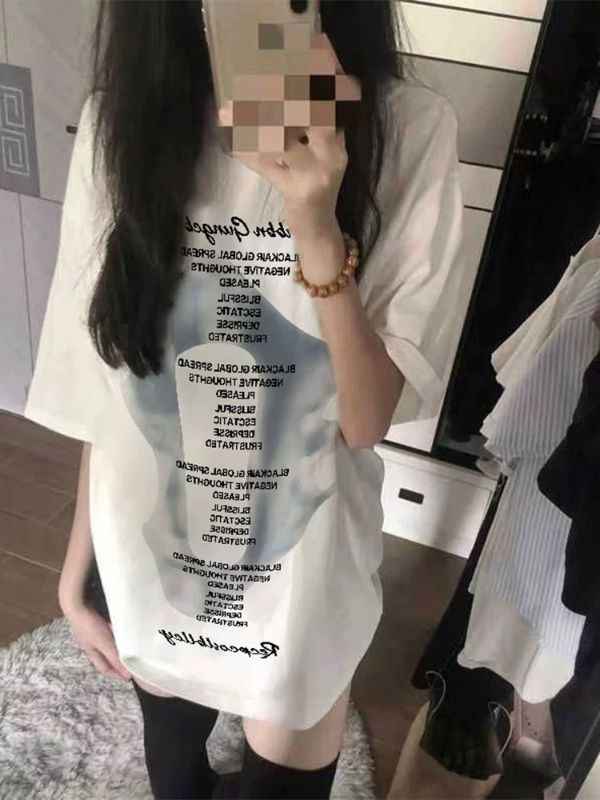 美式復古高街短袖t恤女2024新款夏季情侶寬鬆潮牌設計感小眾上衣