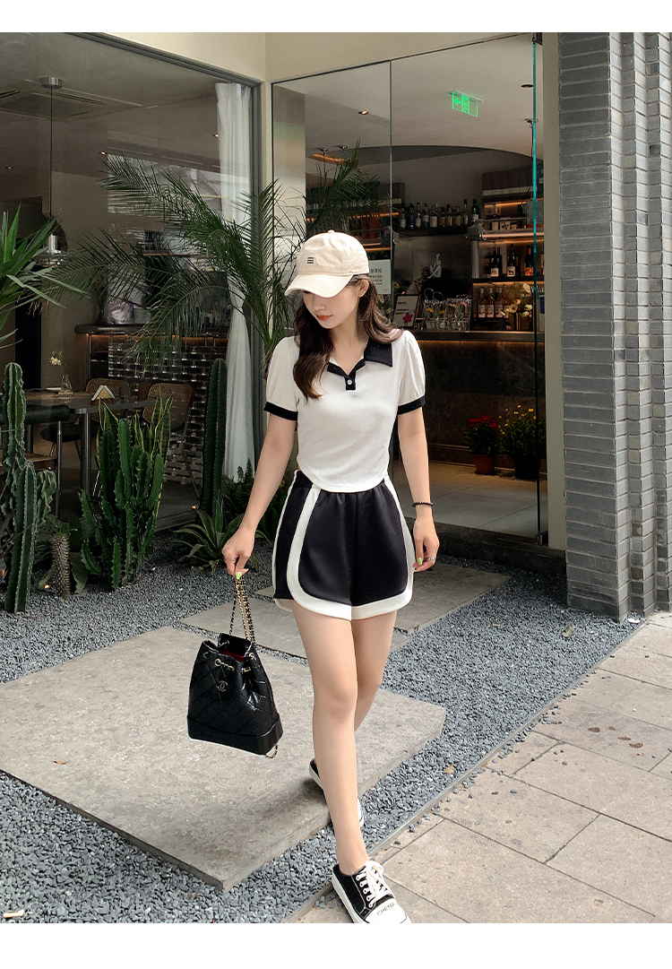 265#-官圖 夏季新款別致寬鬆休閒顯瘦闊腿百搭短褲女