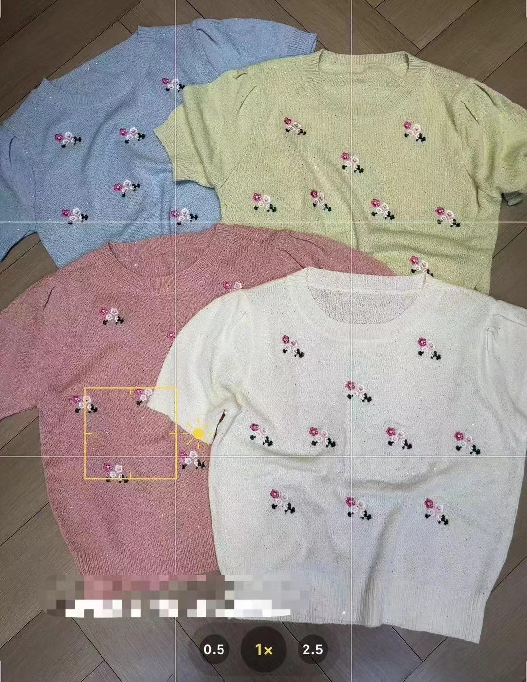 重工刺繡小花短袖針織衫女2024年春夏季新款小眾休閒百搭寬鬆上衣