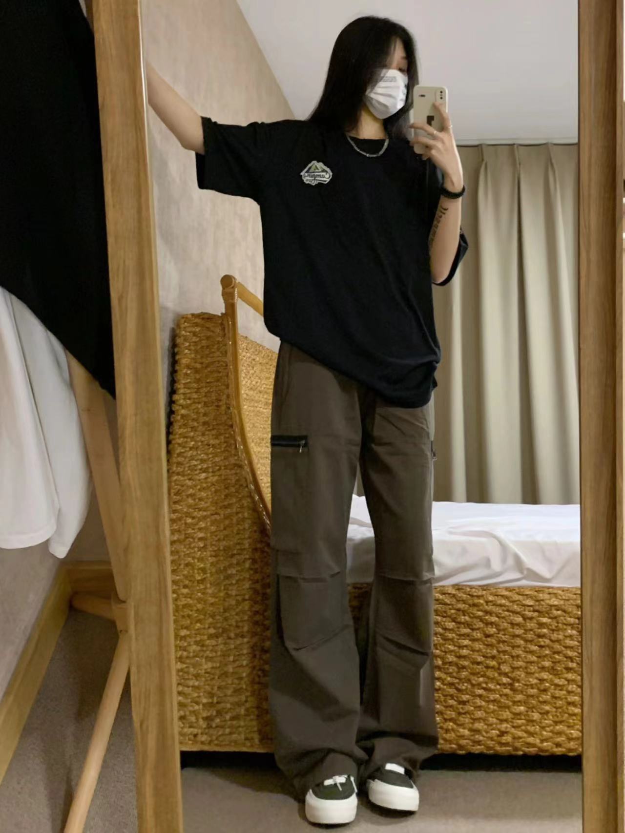 高質量純棉220克精梳緊密手感好直播品質前印花短袖t恤女