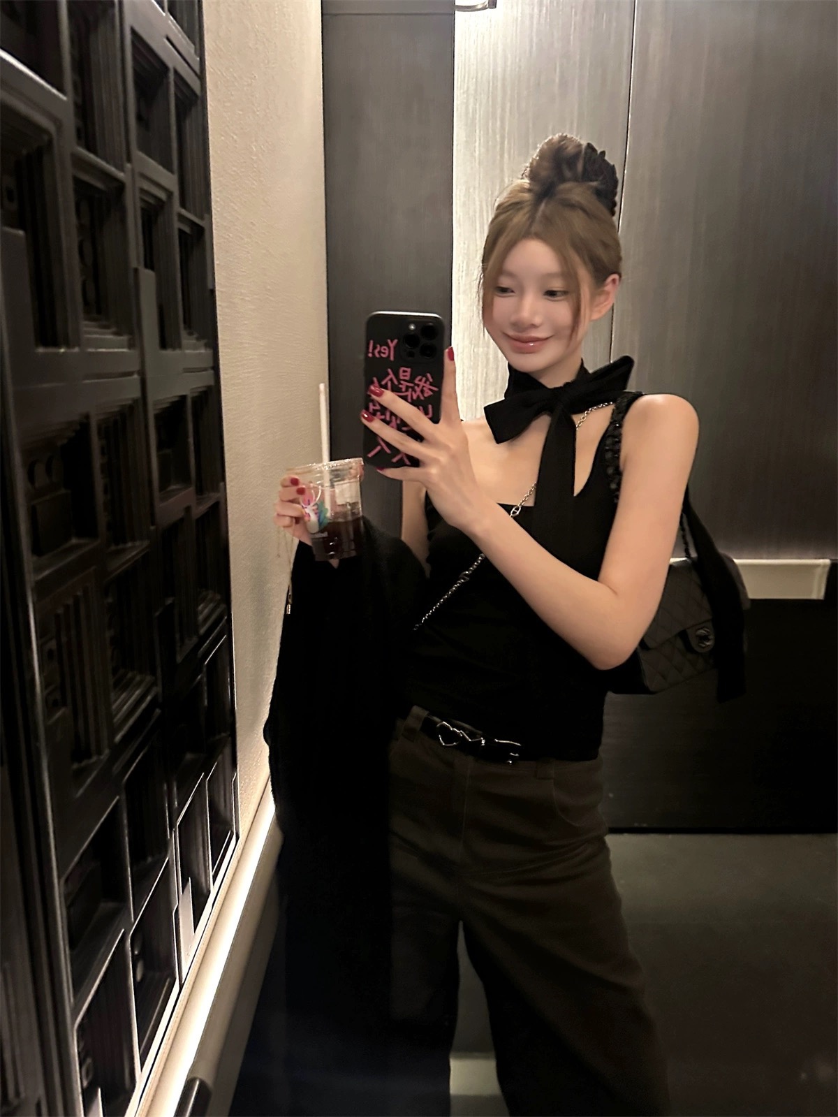 Yangzifan ins風極簡博主飄帶背心 跟副乳拜拜T恤上衣