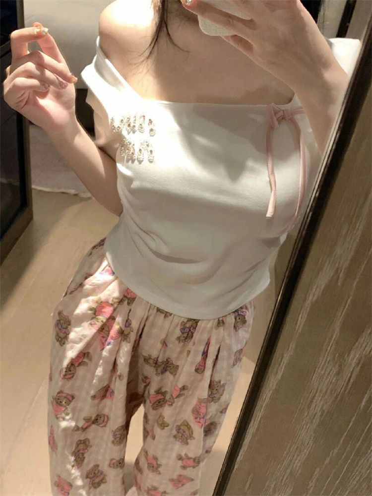 92棉/8氨綸夏日多巴胺穿搭短袖t恤女修身設計感顯瘦短款上衣