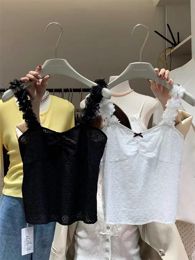 吊帶小背心女夏季法式甜辣妹內搭修身短款打底外穿上衣