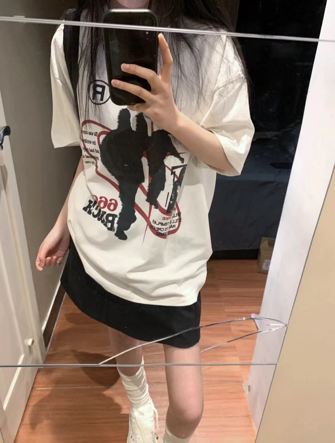 高質量純棉220克精梳緊密手感好直播品質前印花短袖t恤女