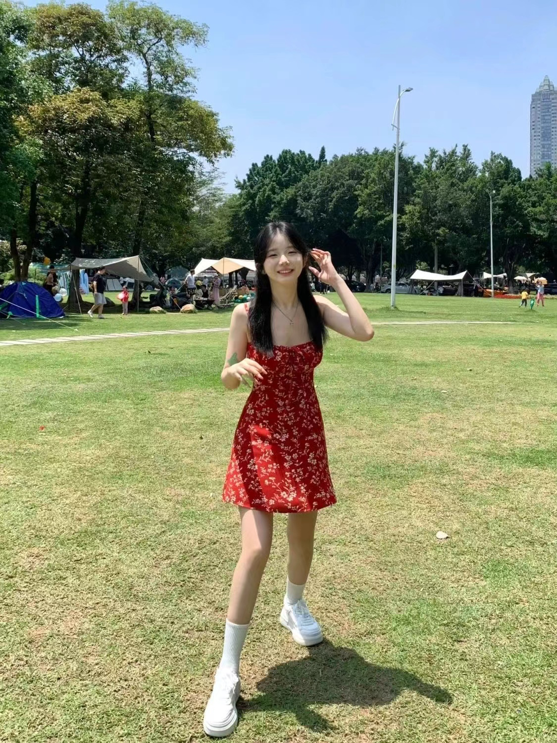 洗水皺+原布肩帶可調節日系碎花吊帶連衣裙子女夏季度假風ins潮