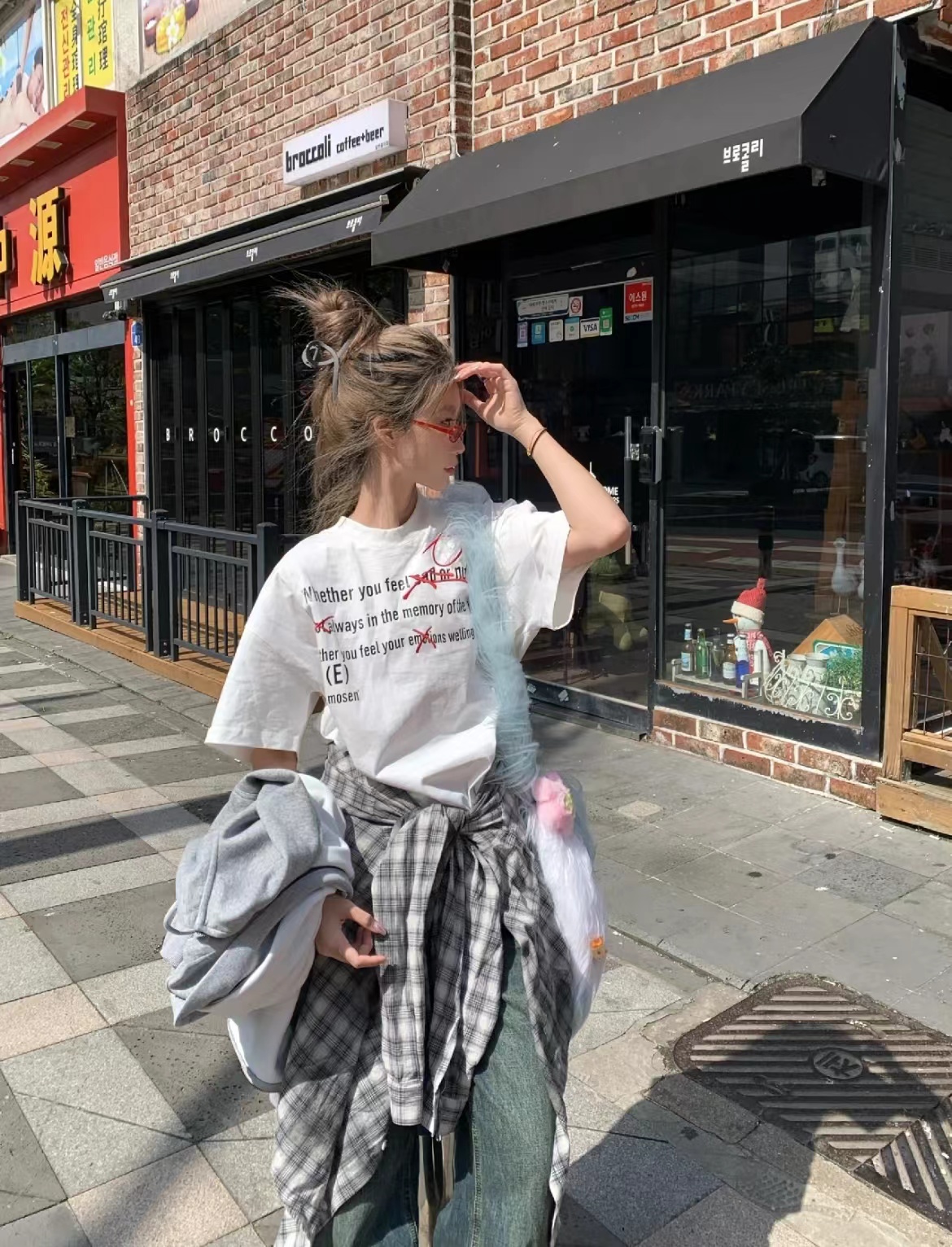 高質量純棉220克精梳緊密手感好直播品質前後印花短袖t恤女
