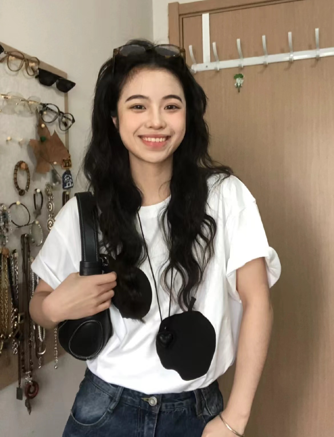 高質量純棉220克精梳緊密手感好直播品質前印花短袖t恤女