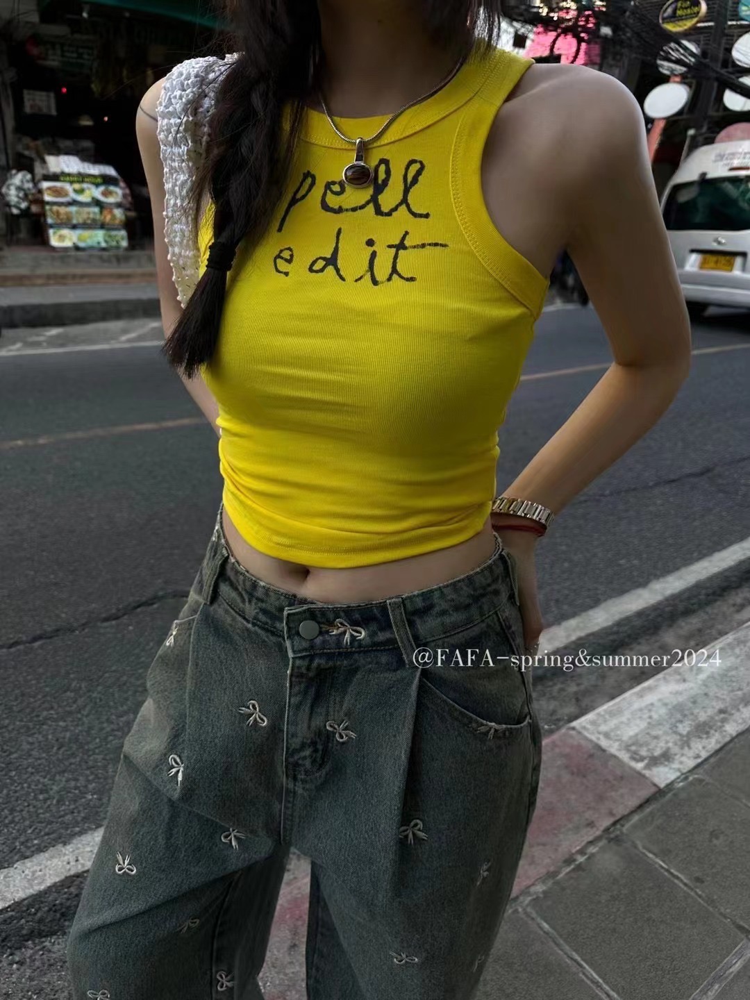 美式辣妹黃色抹胸小吊帶背心女夏遮副乳外穿內搭無袖運動短款上衣