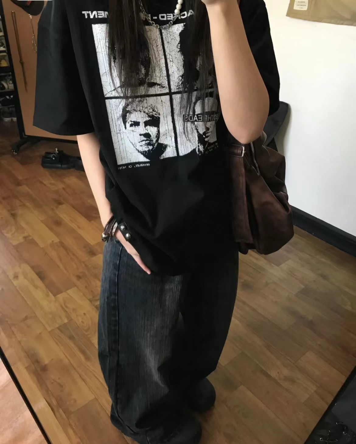 高質量純棉220克精梳緊密手感好直播品質前印花短袖t恤女