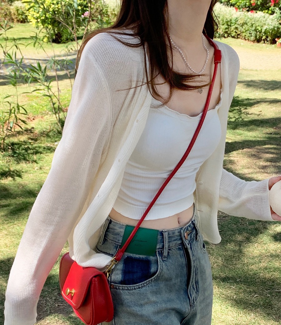 防曬開衫女夏季薄款外搭披肩罩衫2024新款上衣冰絲針織空調衫外套