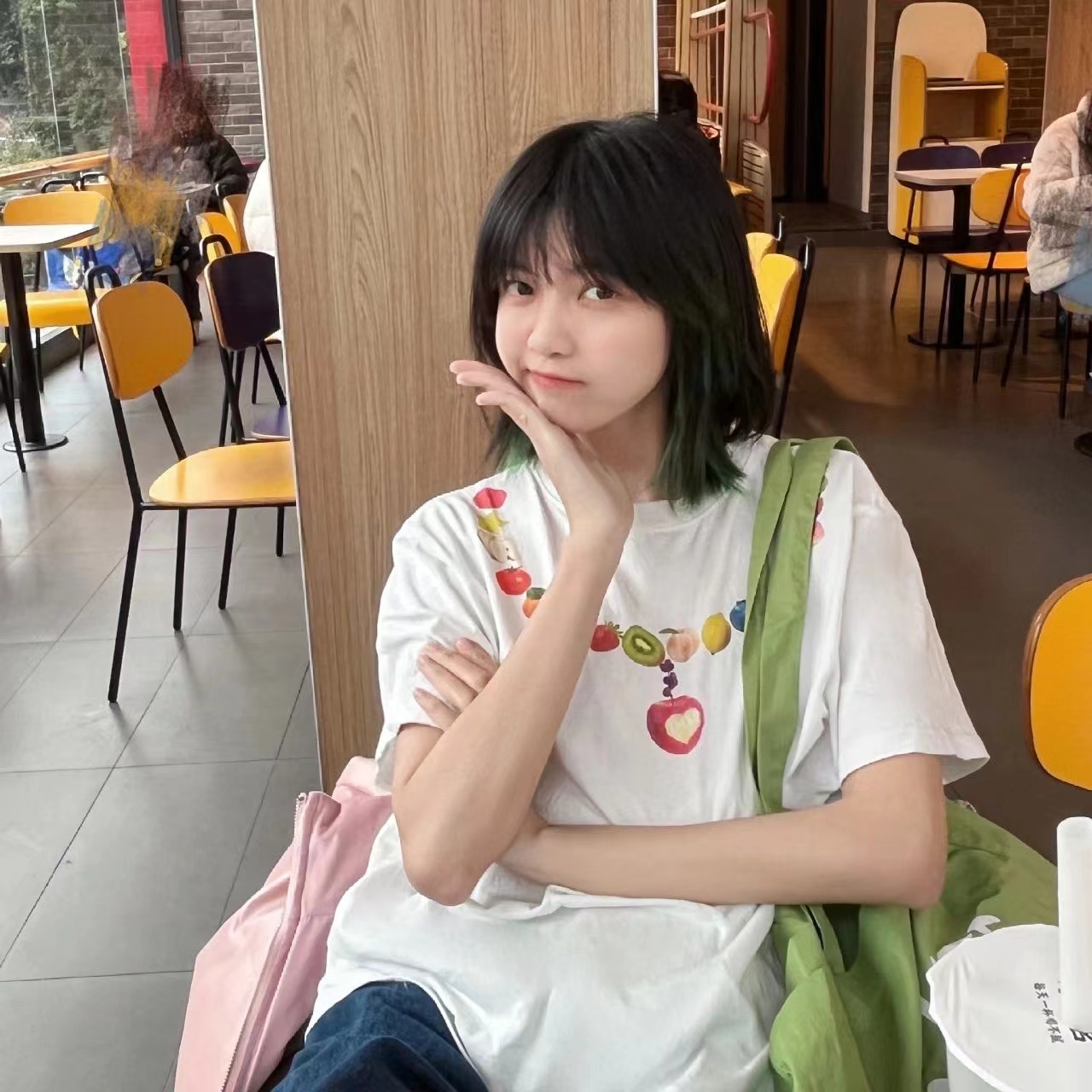 高質量純棉220克精梳緊密手感好直播品質前印花短袖t恤女
