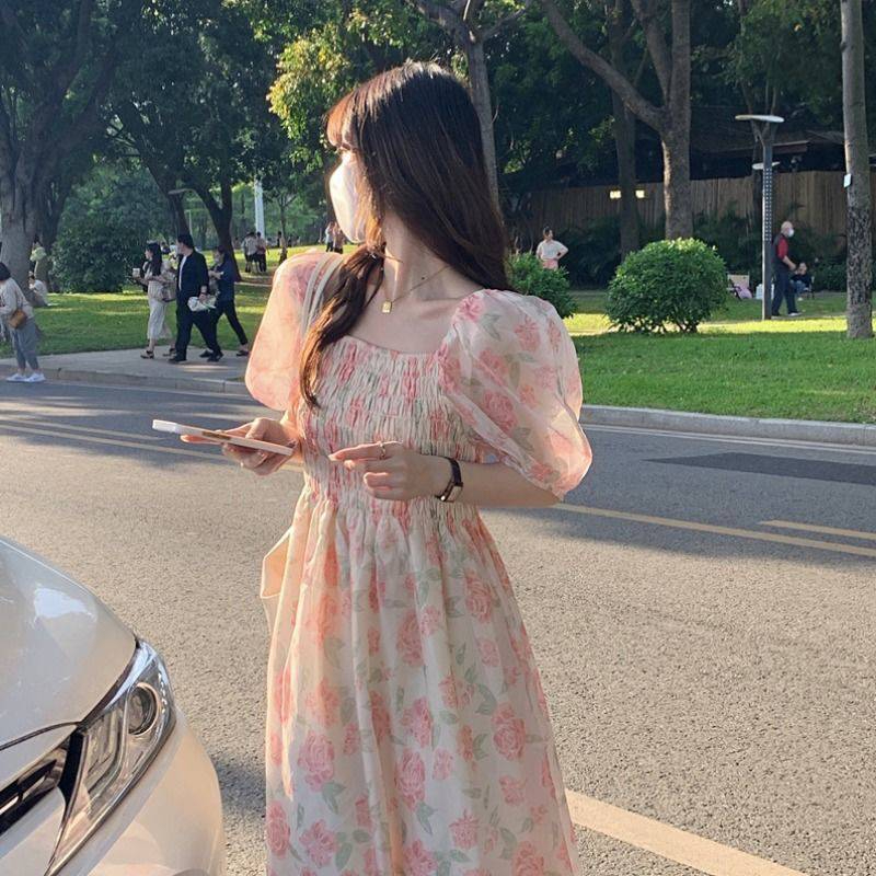 法式ins超仙學生裙子新款連衣裙春夏季高級感碎花辣妹裙溫柔