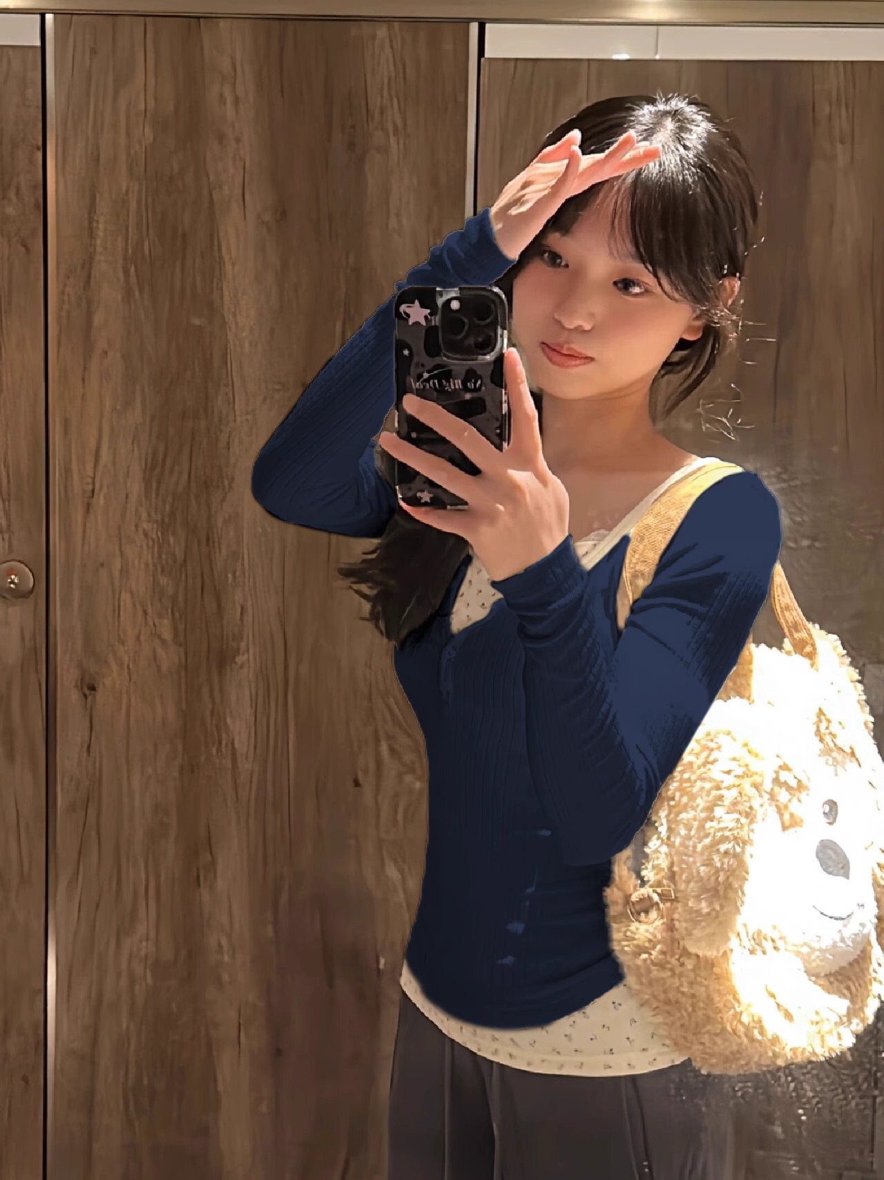 已出貨· bm風純欲蕾絲碎花假兩件長袖t恤女春內搭打底衫緊身收腰