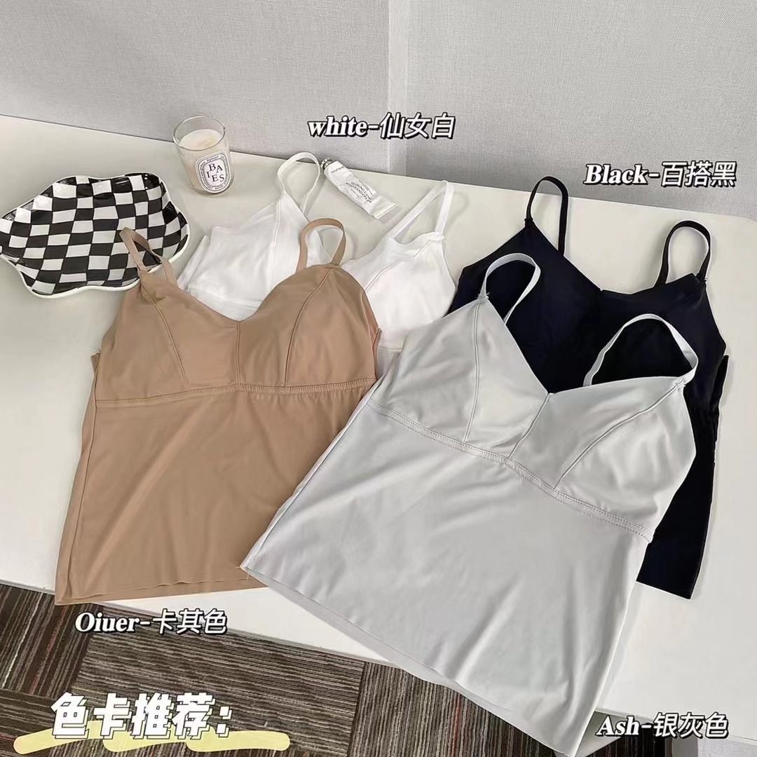 V領美背網紅同款打底上衣內搭吊帶外穿背心女韓版修身顯瘦夏
