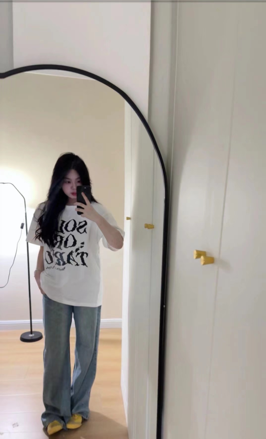 高質量純棉220克精梳緊密手感好直播品質前印花短袖t恤女