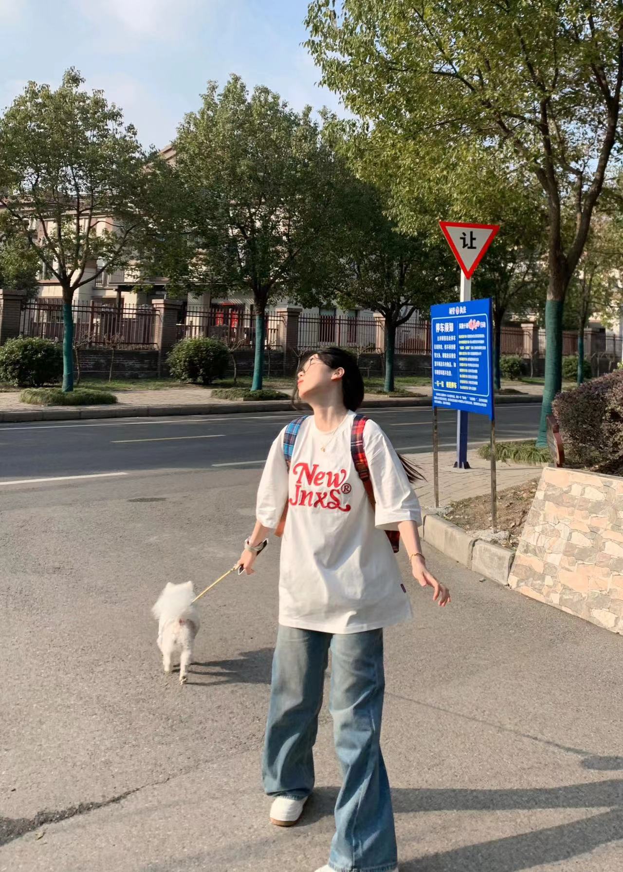 高質量純棉220克精梳緊密手感好直播品質前印花短袖t恤女