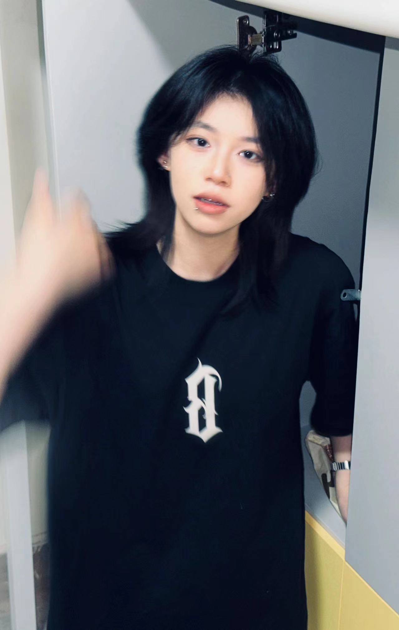 高質量純棉220克精梳緊密手感好直播品質前印花短袖t恤女