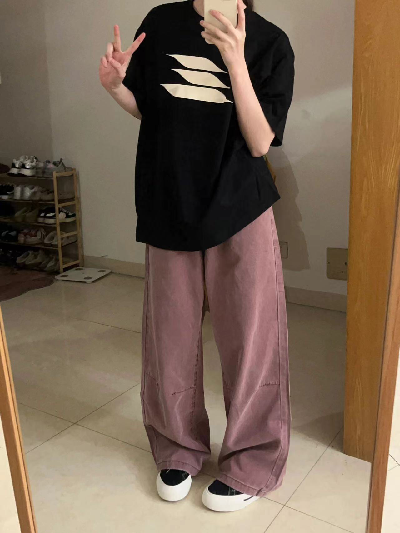高質量純棉220克精梳緊密手感好直播品質前印花短袖t恤女