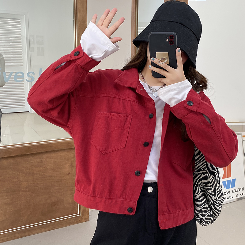實拍~牛仔外套女寬鬆韓版休閒百搭小個子短款夾克女上衣ins潮