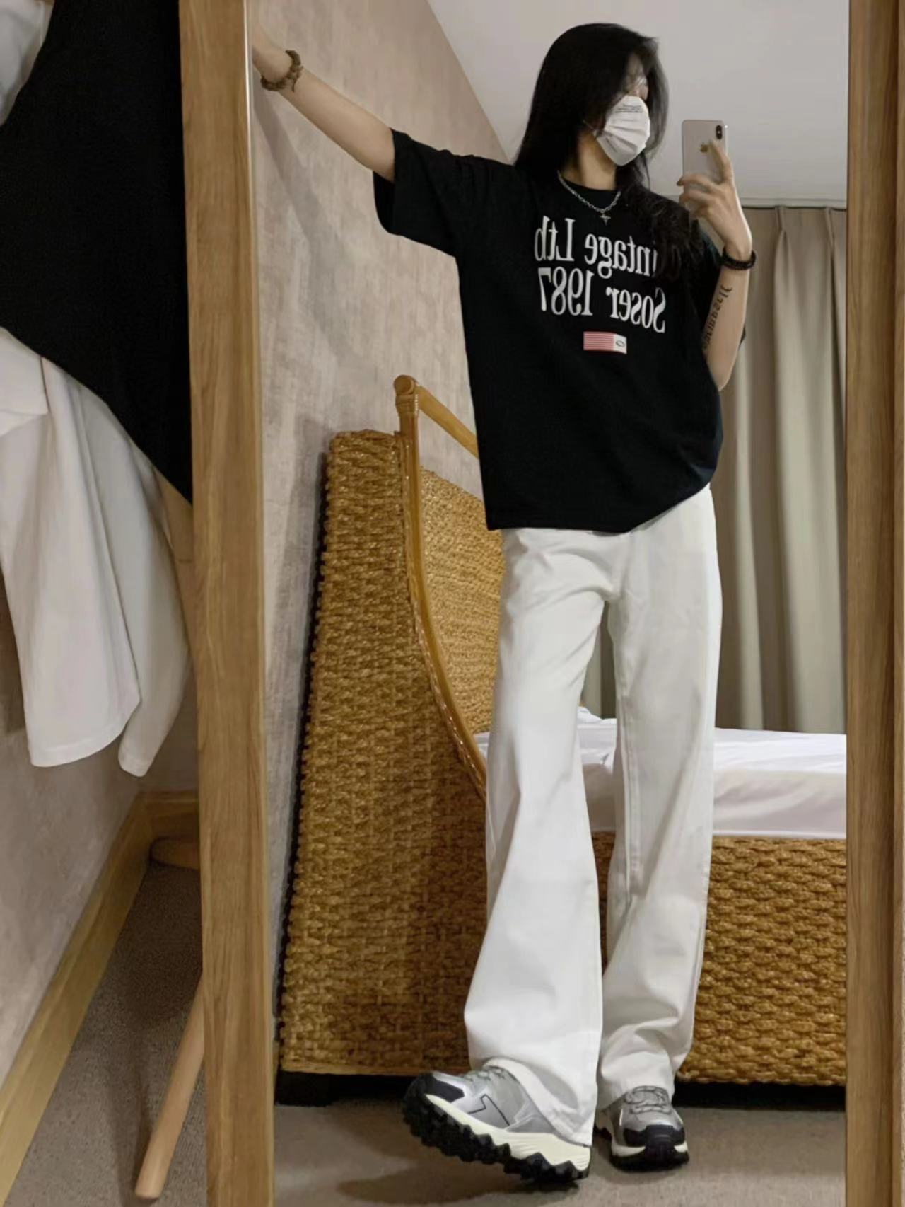 高質量純棉220克精梳緊密手感好直播品質前印花短袖t恤女
