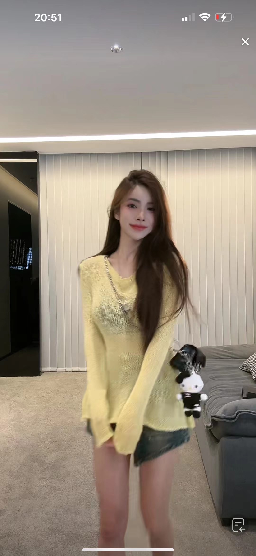 純欲性感紫色U領薄款冰絲防曬針織罩衫女春季甜辣別致絕美小上衣