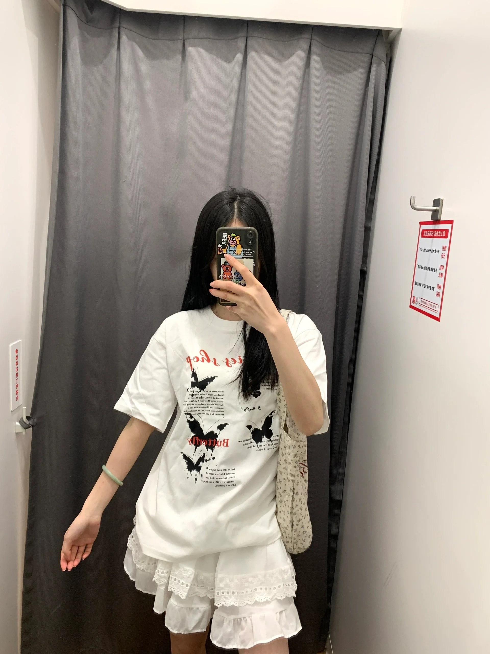 高品質純棉200克精梳緊密100%棉直播同品前印花寬鬆短袖t恤女