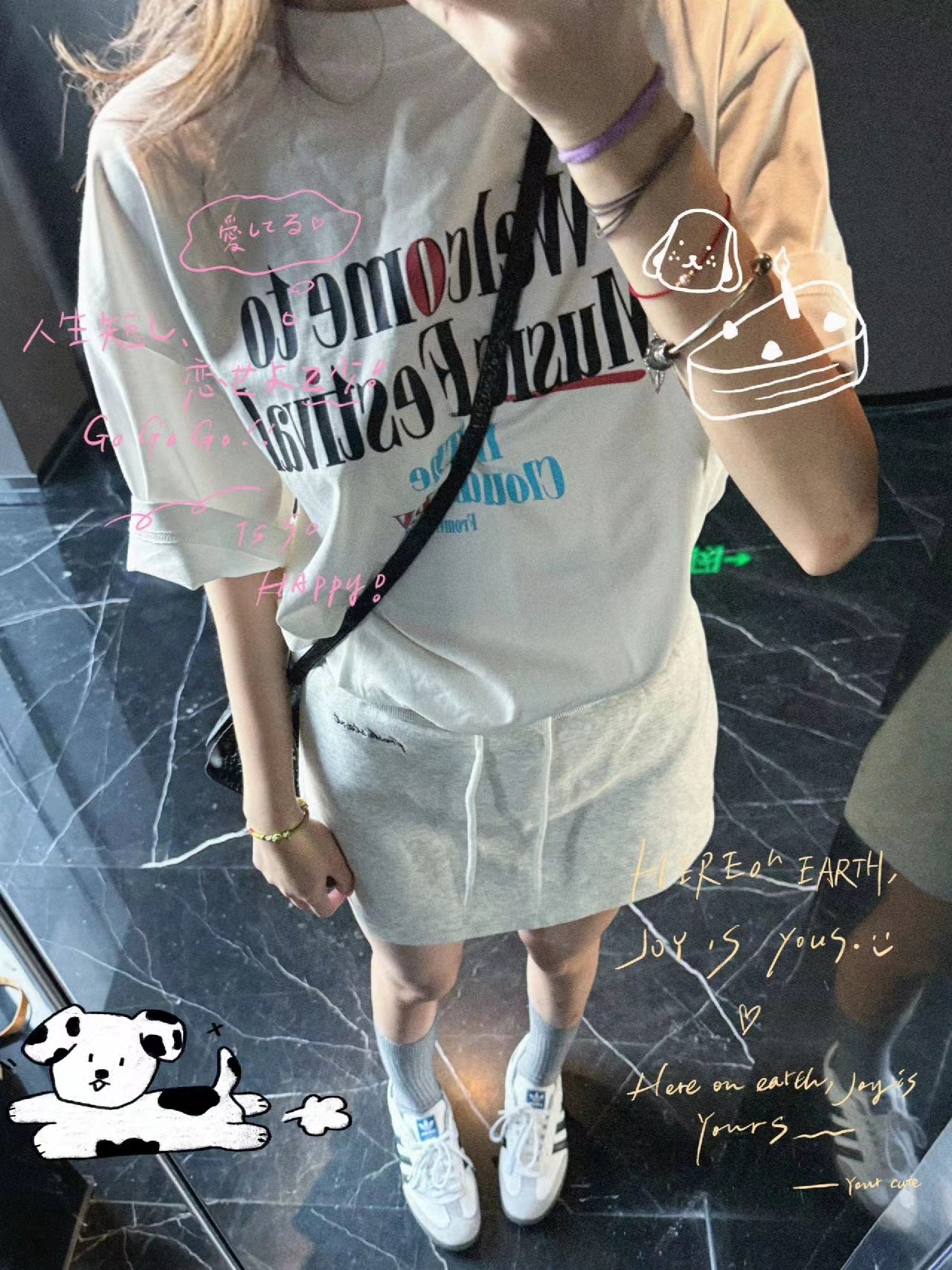 高質量純棉220克精梳緊密手感好直播品質前印花短袖t恤女