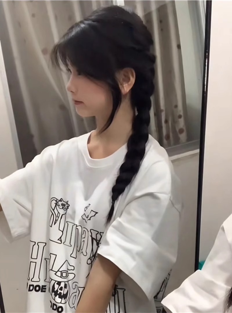 高質量純棉220克精梳緊密手感好直播品質前後印花短袖t恤女