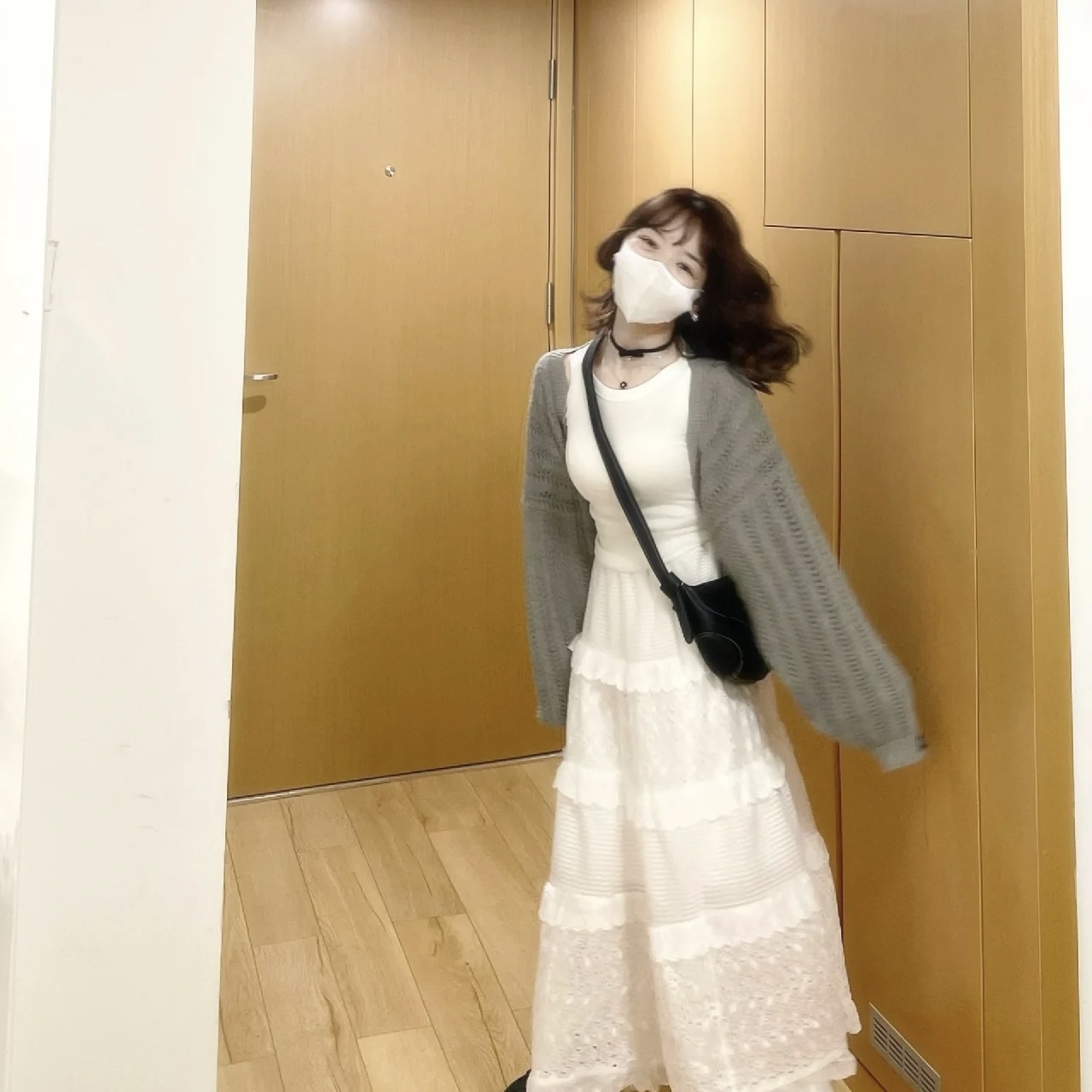 早春季新款茶系穿搭配一整套初戀清純奶甜裙子韓劇鹽系三件套裝女