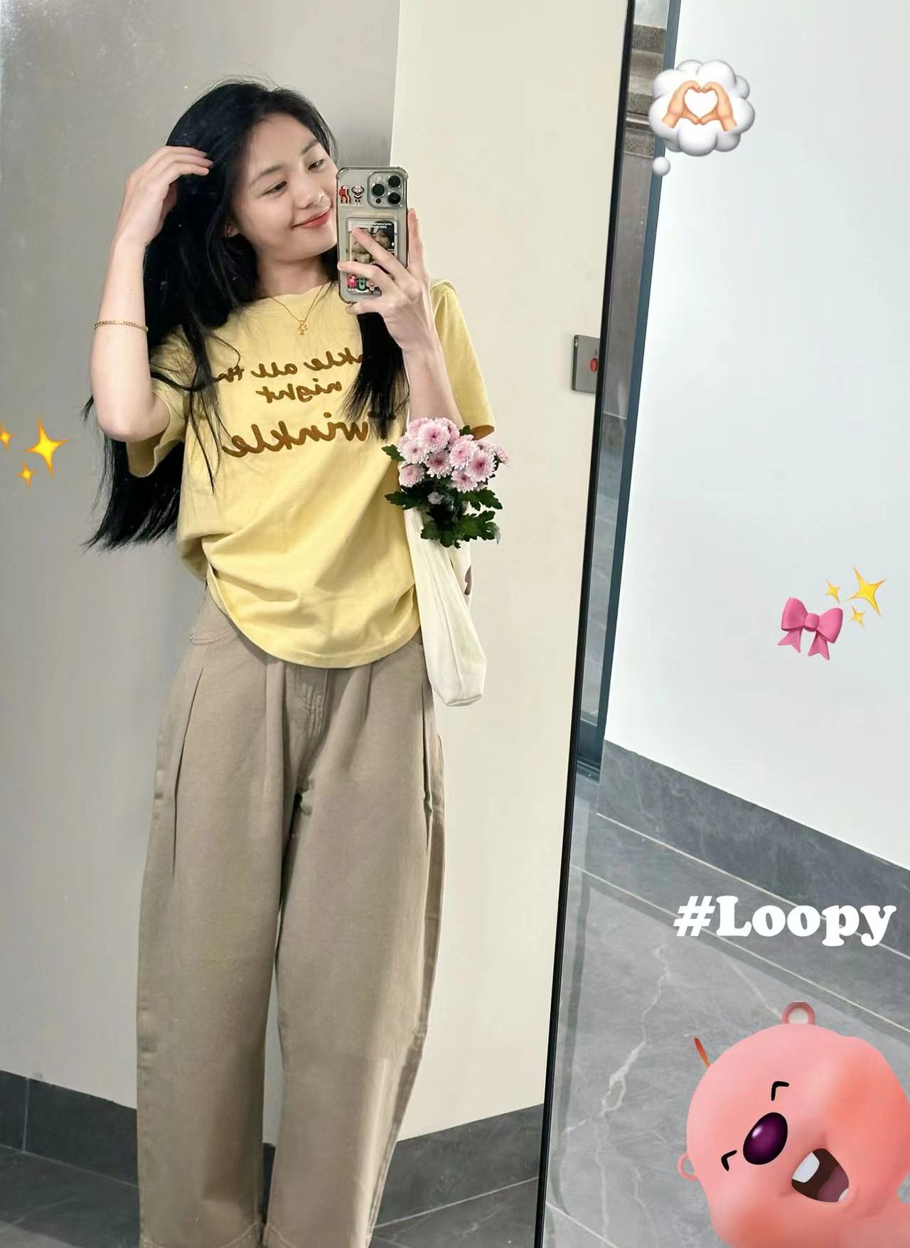 高質量純棉220克精梳緊密手感好直播品質前印花短袖t恤女