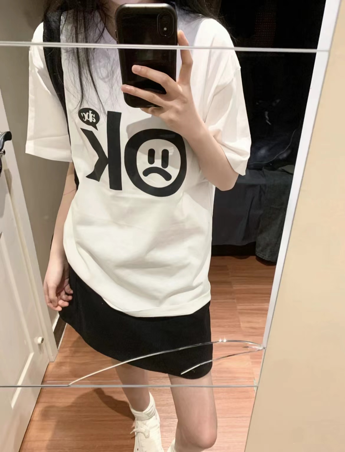 高質量純棉220克精梳緊密手感好直播品質前印花短袖t恤女