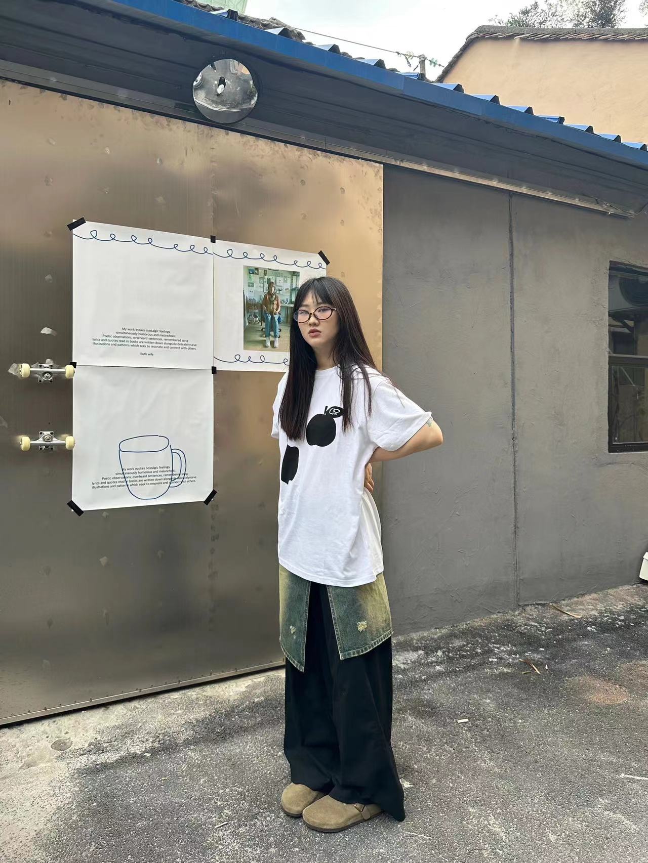 高質量純棉220克精梳緊密手感好直播品質前印花短袖t恤女