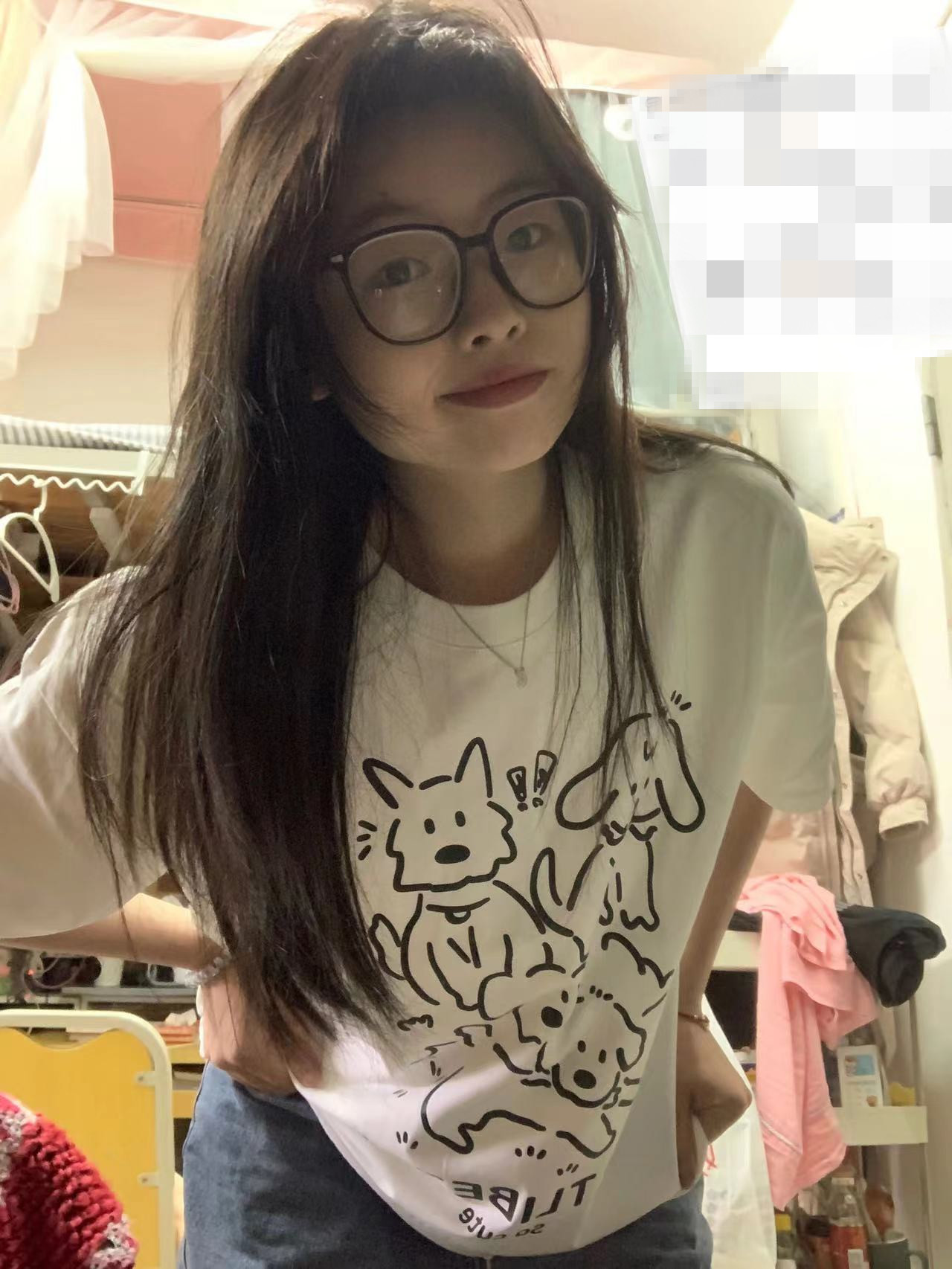 高質量純棉220克精梳緊密手感好直播品質前印花短袖t恤女