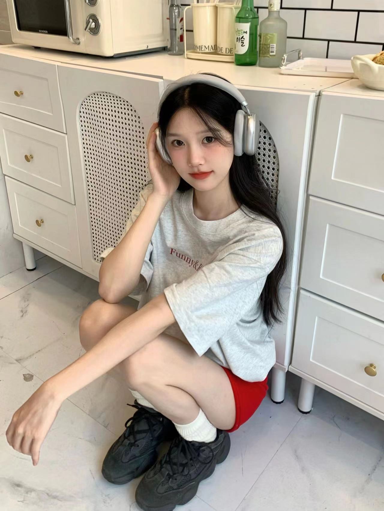 高質量純棉220克精梳緊密手感好直播品質前後印花短袖t恤女