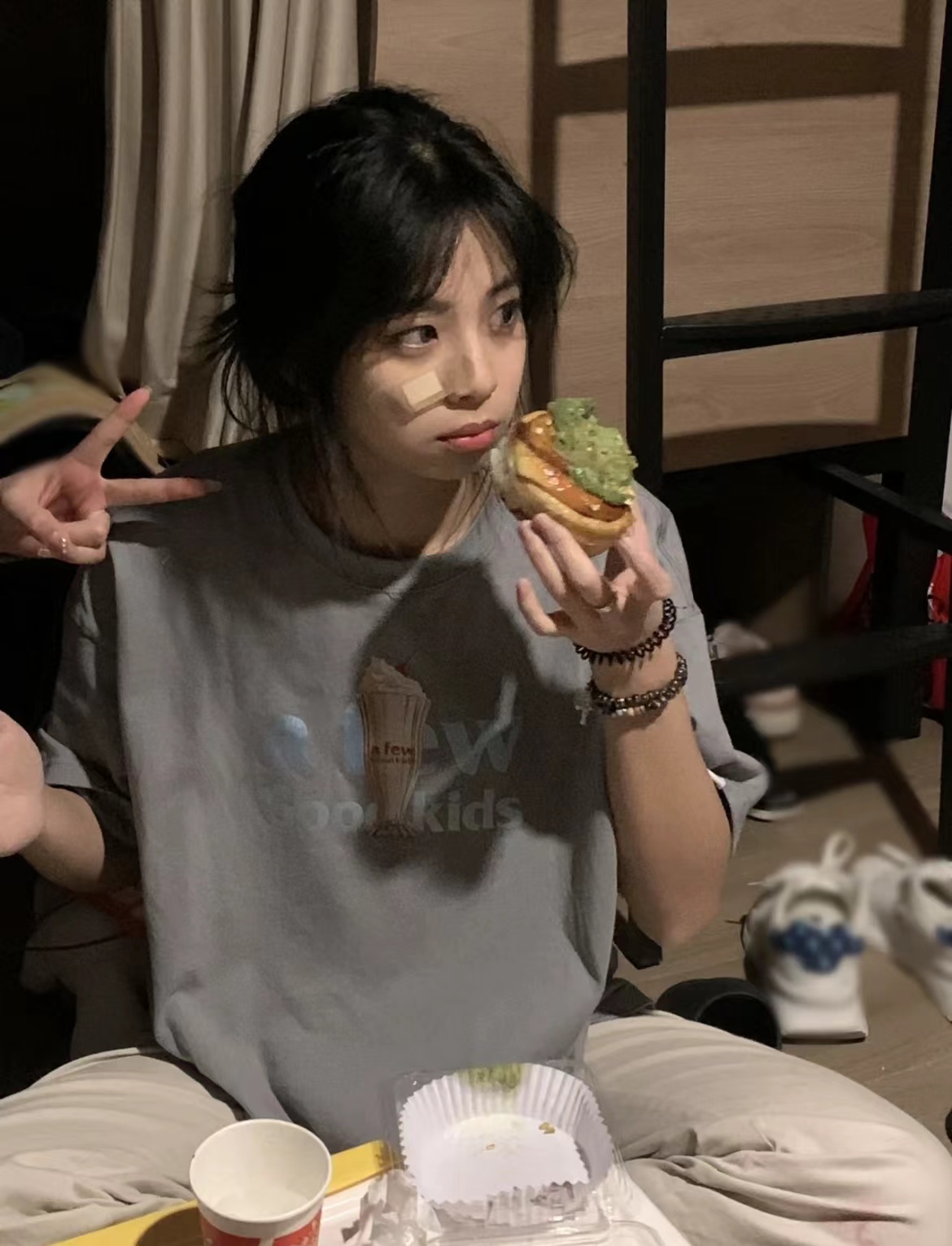 高質量純棉220克精梳緊密手感好直播品質前印花短袖t恤女