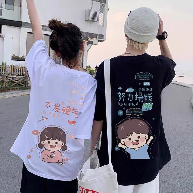 夏裝2024新款網紅roora高級感不一樣情侶裝特別的小眾潮牌短袖t恤