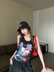 實拍 Kitty 香港成功人士 黑色吊帶背心