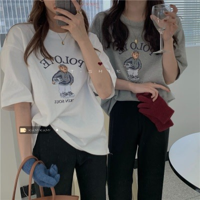 短袖T恤女韓版寬鬆慵懶原宿上衣chic港味