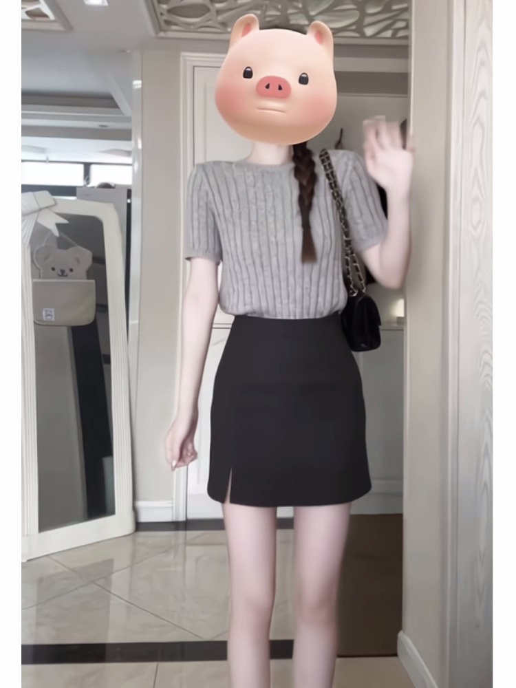 2024新款早春裝茶系一整套小個子奶系穿搭時尚學院風韓劇套裝裙子