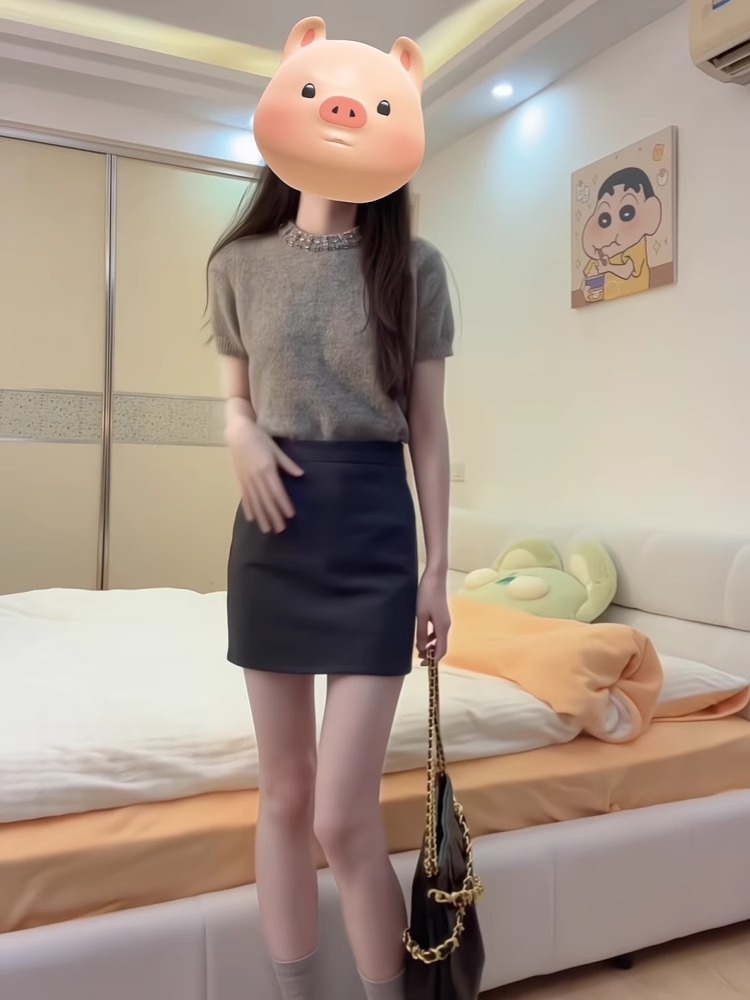 夏裝搭配一整套茶系穿搭小個子奶系韓劇學院風chic甜辣套裝裙子女