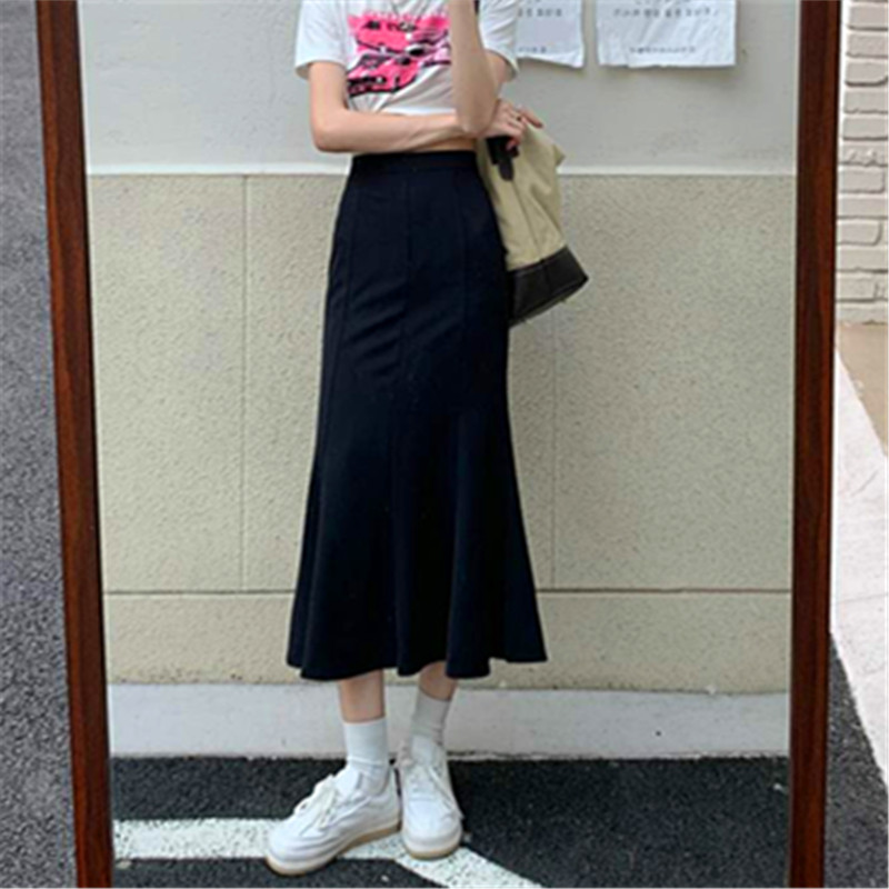 夏季2024新款黑色不規則包臀半身裙女