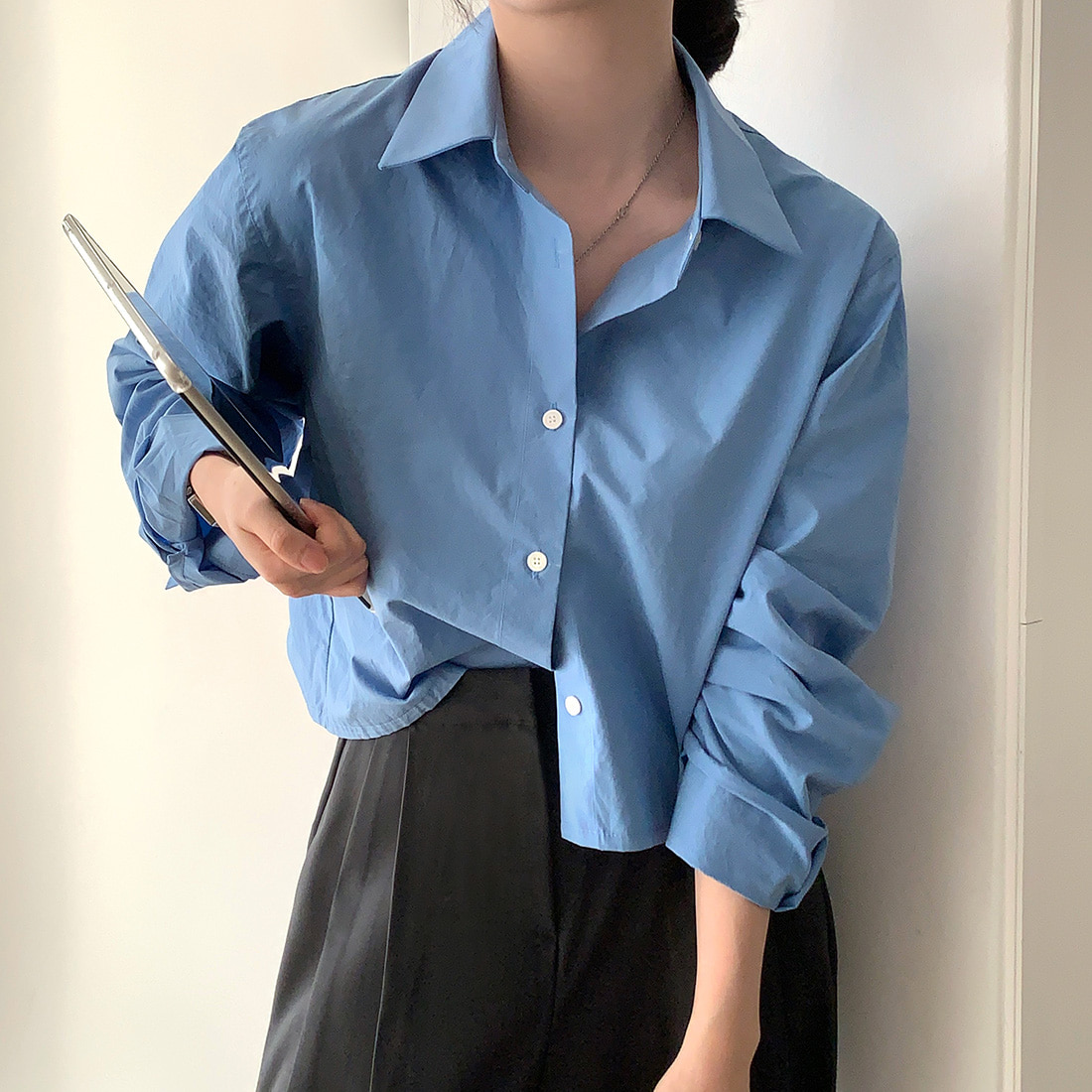 ins 早春 基礎款 長袖襯衫 打底襯衣